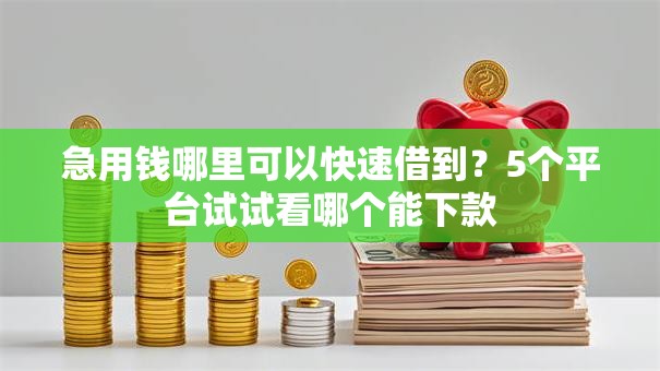 急用钱哪里可以快速借到？5个平台试试看哪个能下款