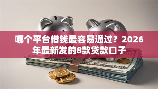 哪个平台借钱最容易通过？2026年最新发的8款贷款口子