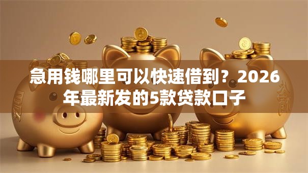 急用钱哪里可以快速借到？2026年最新发的5款贷款口子