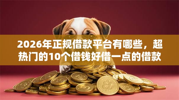 2026年正规借款平台有哪些，超热门的10个借钱好借一点的借款平台推荐