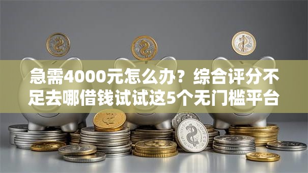 急需4000元怎么办？综合评分不足去哪借钱试试这5个无门槛平台