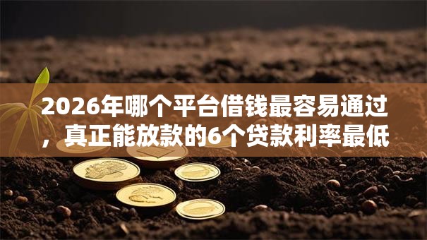 2026年哪个平台借钱最容易通过，真正能放款的6个贷款利率最低的平台推荐