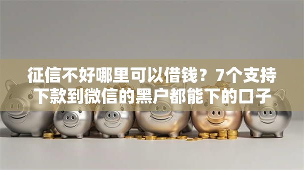 征信不好哪里可以借钱？7个支持下款到微信的黑户都能下的口子