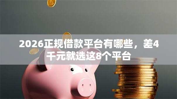 2026正规借款平台有哪些，差4千元就选这8个平台