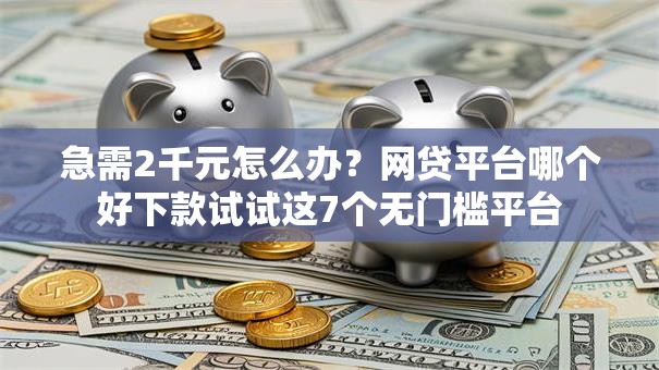 急需2千元怎么办？网贷平台哪个好下款试试这7个无门槛平台