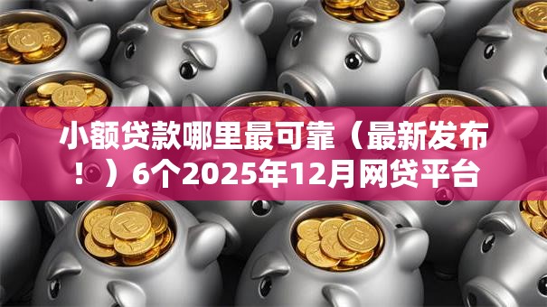 小额贷款哪里最可靠（最新发布！）6个2025年12月网贷平台