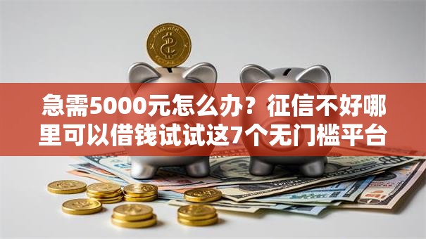 急需5000元怎么办？征信不好哪里可以借钱试试这7个无门槛平台