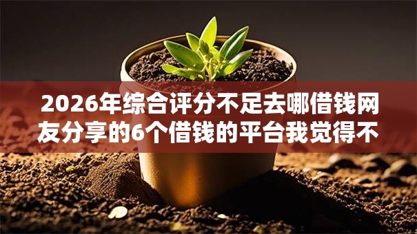 2026年综合评分不足去哪借钱网友分享的6个借钱的平台我觉得不错！