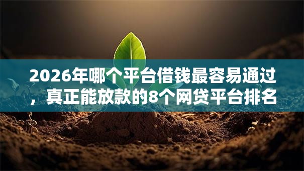 2026年哪个平台借钱最容易通过,真正能放款的8个网贷平台排名不分先后前100名推荐 2026年哪个平台借钱最容易通过,真正能放款的8个网贷平台排名不分先后前100名推荐