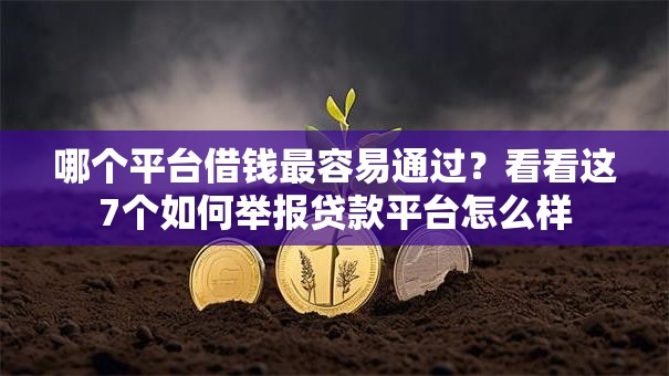哪个平台借钱最容易通过?看看这7个如何举报贷款平台怎么样 哪个平台借钱最容易通过?看看这7个如何举报贷款平台怎么样
