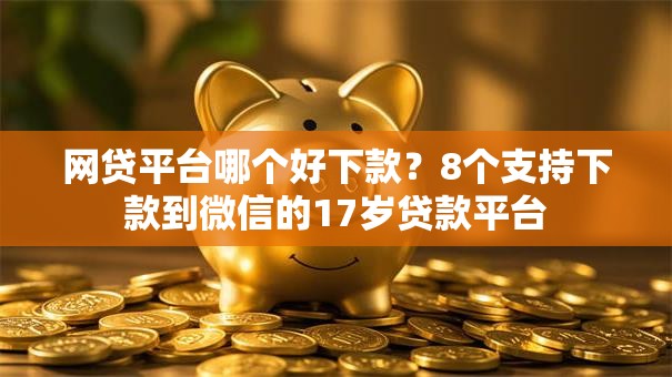 网贷平台哪个好下款?8个支持下款到微信的17岁贷款平台 网贷平台哪个好下款?8个支持下款到微信的17岁贷款平台