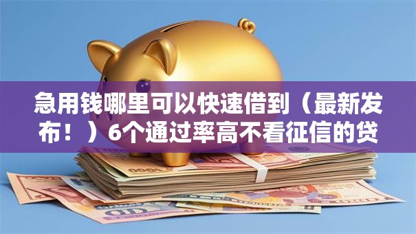 急用钱哪里可以快速借到(最新发布!)6个通过率高不看征信的贷款平台 急用钱哪里可以快速借到(最新发布!)6个通过率高不看征信的贷款平台