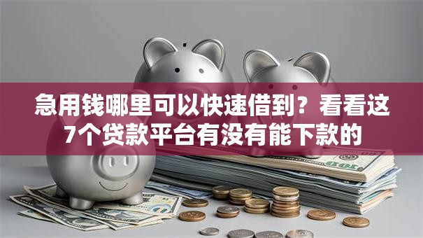 急用钱哪里可以快速借到?看看这7个贷款平台有没有能下款的 急用钱哪里可以快速借到?看看这7个贷款平台有没有能下款的