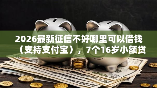 2026最新征信不好哪里可以借钱（支持支付宝），7个16岁小额贷款平台无私分享