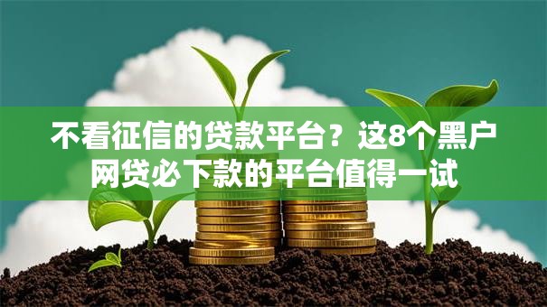 不看征信的贷款平台?这8个黑户网贷必下款的平台值得一试 不看征信的贷款平台?这8个黑户网贷必下款的平台值得一试