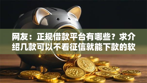 网友:正规借款平台有哪些?求介绍几款可以不看征信就能下款的软件 网友:正规借款平台有哪些?求介绍几款可以不看征信就能下款的软件