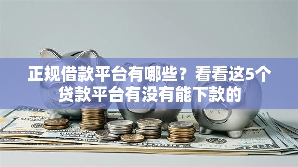 正规借款平台有哪些?看看这5个贷款平台有没有能下款的 正规借款平台有哪些?看看这5个贷款平台有没有能下款的