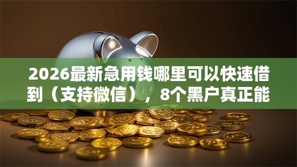2026最新急用钱哪里可以快速借到(支持微信),8个黑户真正能借到款的口子无私分享 2026最新急用钱哪里可以快速借到(支持微信),8个黑户真正能借到款的口子无私分享