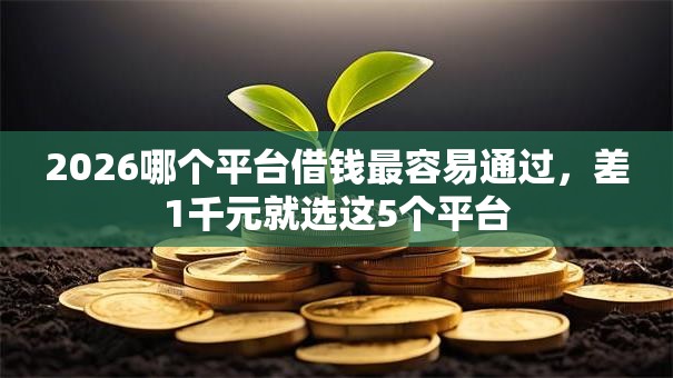 2026哪个平台借钱最容易通过,差1千元就选这5个平台 2026哪个平台借钱最容易通过,差1千元就选这5个平台