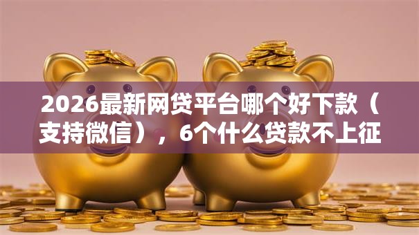 2026最新网贷平台哪个好下款(支持微信),6个什么贷款不上征信平台无私分享 2026最新网贷平台哪个好下款(支持微信),6个什么贷款不上征信平台无私分享