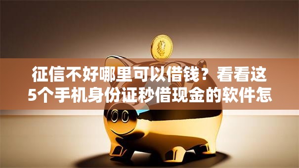 征信不好哪里可以借钱?看看这5个手机身份证秒借现金的软件怎么样 征信不好哪里可以借钱?看看这5个手机身份证秒借现金的软件怎么样