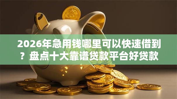 2026年急用钱哪里可以快速借到？盘点十大靠谱贷款平台好贷款