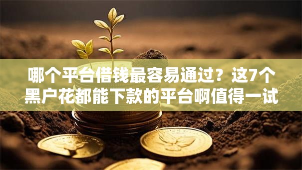 哪个平台借钱最容易通过?这7个黑户花都能下款的平台啊值得一试 哪个平台借钱最容易通过?这7个黑户花都能下款的平台啊值得一试