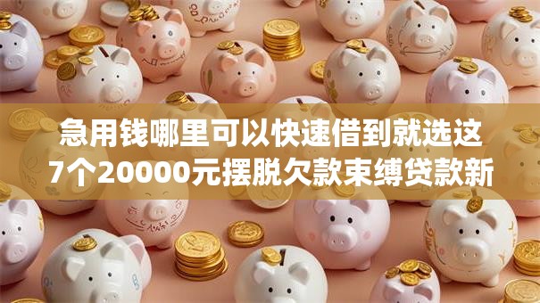 急用钱哪里可以快速借到就选这7个20000元摆脱欠款束缚贷款新app 急用钱哪里可以快速借到就选这7个20000元摆脱欠款束缚贷款新app