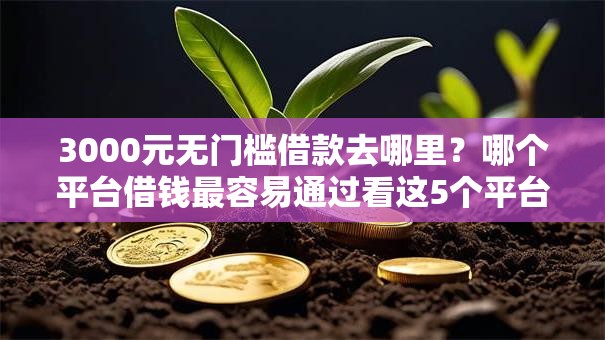 3000元无门槛借款去哪里?哪个平台借钱最容易通过看这5个平台 3000元无门槛借款去哪里?哪个平台借钱最容易通过看这5个平台