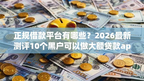 正规借款平台有哪些?2026最新测评10个黑户可以做大额贷款app 正规借款平台有哪些?2026最新测评10个黑户可以做大额贷款app