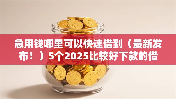 急用钱哪里可以快速借到（最新发布！）5个2025比较好下款的借款平台