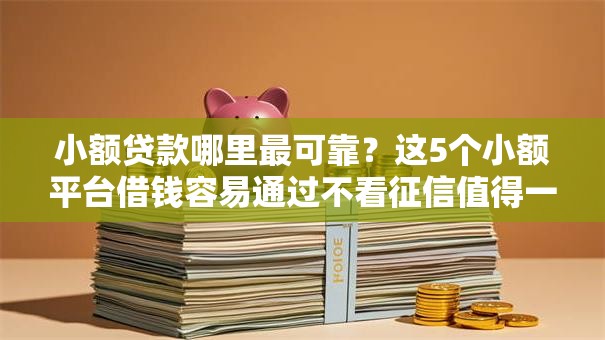 小额贷款哪里最可靠？这5个小额平台借钱容易通过不看征信值得一试