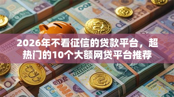 2026年不看征信的贷款平台，超热门的10个大额网贷平台推荐