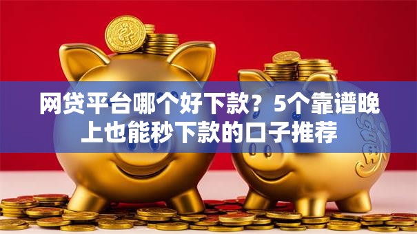 网贷平台哪个好下款？5个靠谱晚上也能秒下款的口子推荐