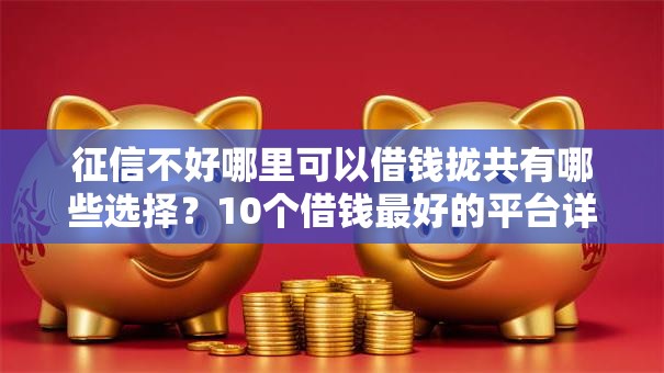 征信不好哪里可以借钱拢共有哪些选择？10个借钱最好的平台详解