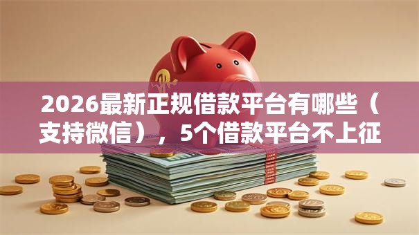 2026最新正规借款平台有哪些（支持微信），5个借款平台不上征信的无私分享