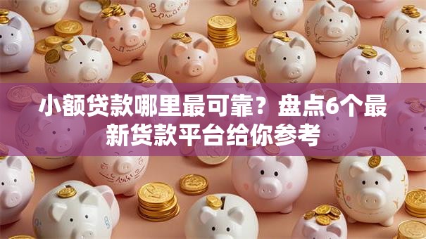 小额贷款哪里最可靠？盘点6个最新货款平台给你参考