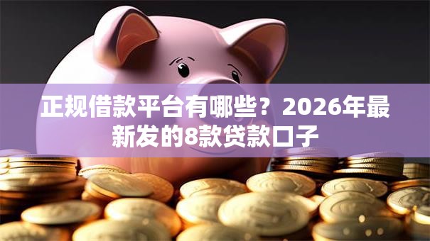 正规借款平台有哪些?2026年最新发的8款贷款口子 正规借款平台有哪些?2026年最新发的8款贷款口子