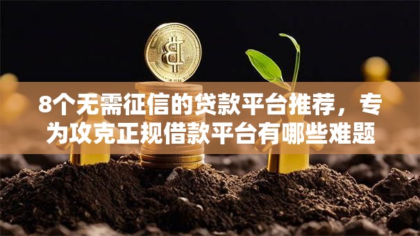 8个无需征信的贷款平台推荐，专为攻克正规借款平台有哪些难题