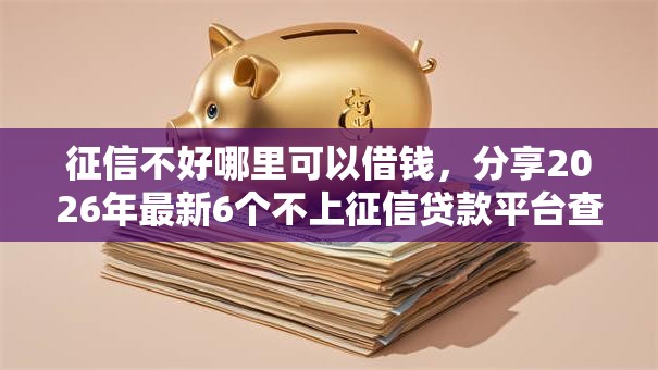 征信不好哪里可以借钱，分享2026年最新6个不上征信贷款平台查询