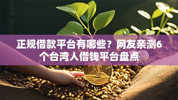 正规借款平台有哪些？网友亲测6个台湾人借钱平台盘点