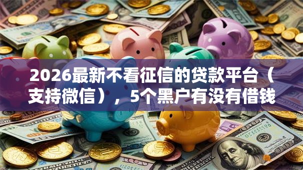 2026最新不看征信的贷款平台(支持微信),5个黑户有没有借钱的平台无私分享 2026最新不看征信的贷款平台(支持微信),5个黑户有没有借钱的平台无私分享
