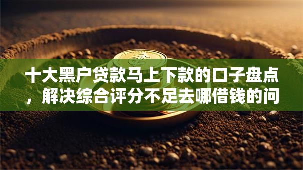 十大黑户贷款马上下款的口子盘点,解决综合评分不足去哪借钱的问题 十大黑户贷款马上下款的口子盘点,解决综合评分不足去哪借钱的问题