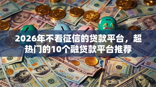 2026年不看征信的贷款平台，超热门的10个融贷款平台推荐