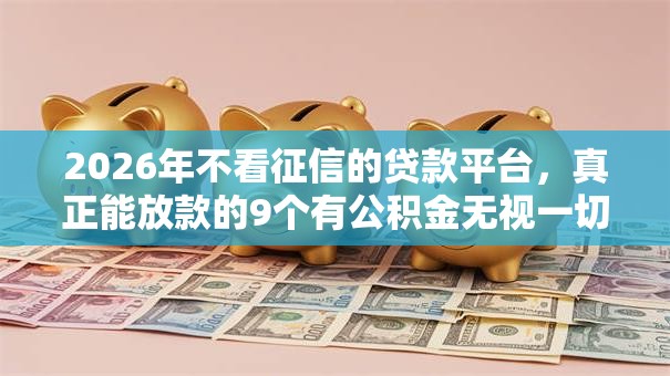 2026年不看征信的贷款平台,真正能放款的9个有公积金无视一切的口子推荐 2026年不看征信的贷款平台,真正能放款的9个有公积金无视一切的口子推荐
