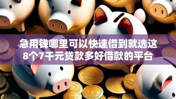 急用钱哪里可以快速借到就选这8个7千元贷款多好借款的平台 急用钱哪里可以快速借到就选这8个7千元贷款多好借款的平台