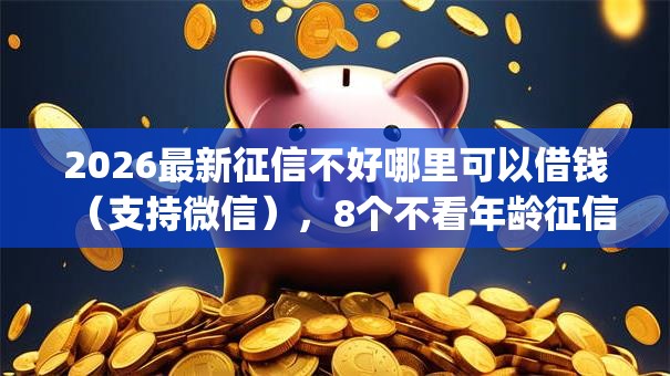 2026最新征信不好哪里可以借钱（支持微信），8个不看年龄征信负债的app无私分享