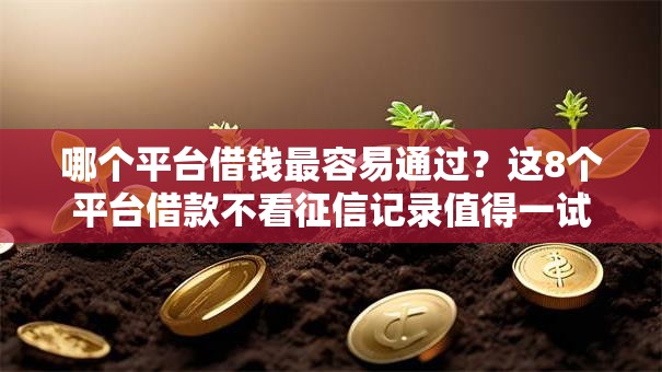 哪个平台借钱最容易通过？这8个平台借款不看征信记录值得一试