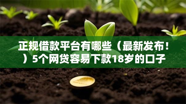 正规借款平台有哪些(最新发布!)5个网贷容易下款18岁的口子 正规借款平台有哪些(最新发布!)5个网贷容易下款18岁的口子