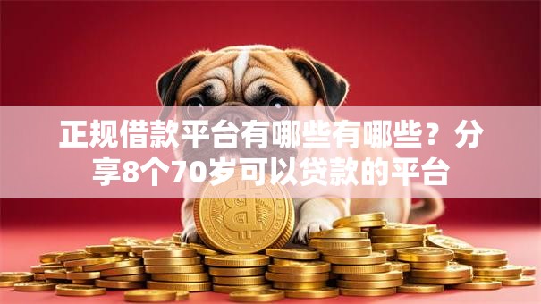 正规借款平台有哪些有哪些？分享8个70岁可以贷款的平台
